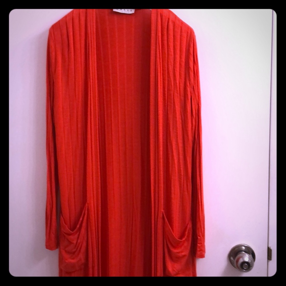 Long summer knitted cardigan